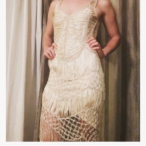 Champagne Dress, vintage look, flapper, 1920's